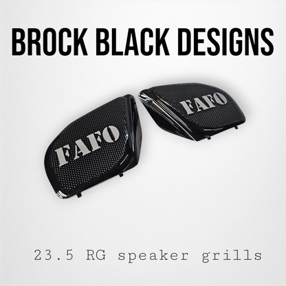 98 to 2024+ Road Glide 3D FAFO speakers grill covers set