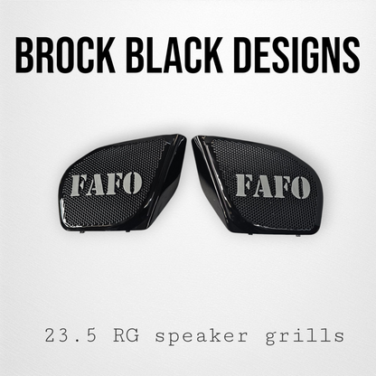 98 to 2024+ Road Glide 3D FAFO speakers grill covers set