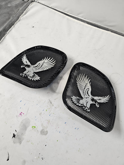 98-2024+ Road Glide 3D Eagle speakers grill covers set