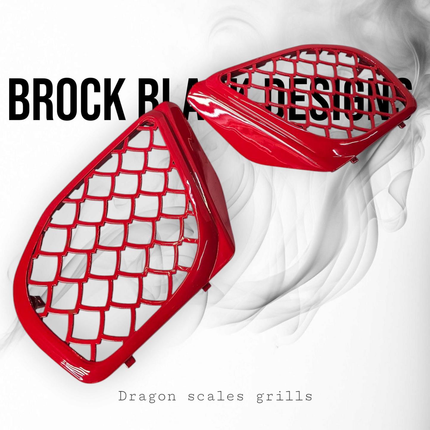 98-2024+ Road Glide 3D dragon scales speakers grill covers set