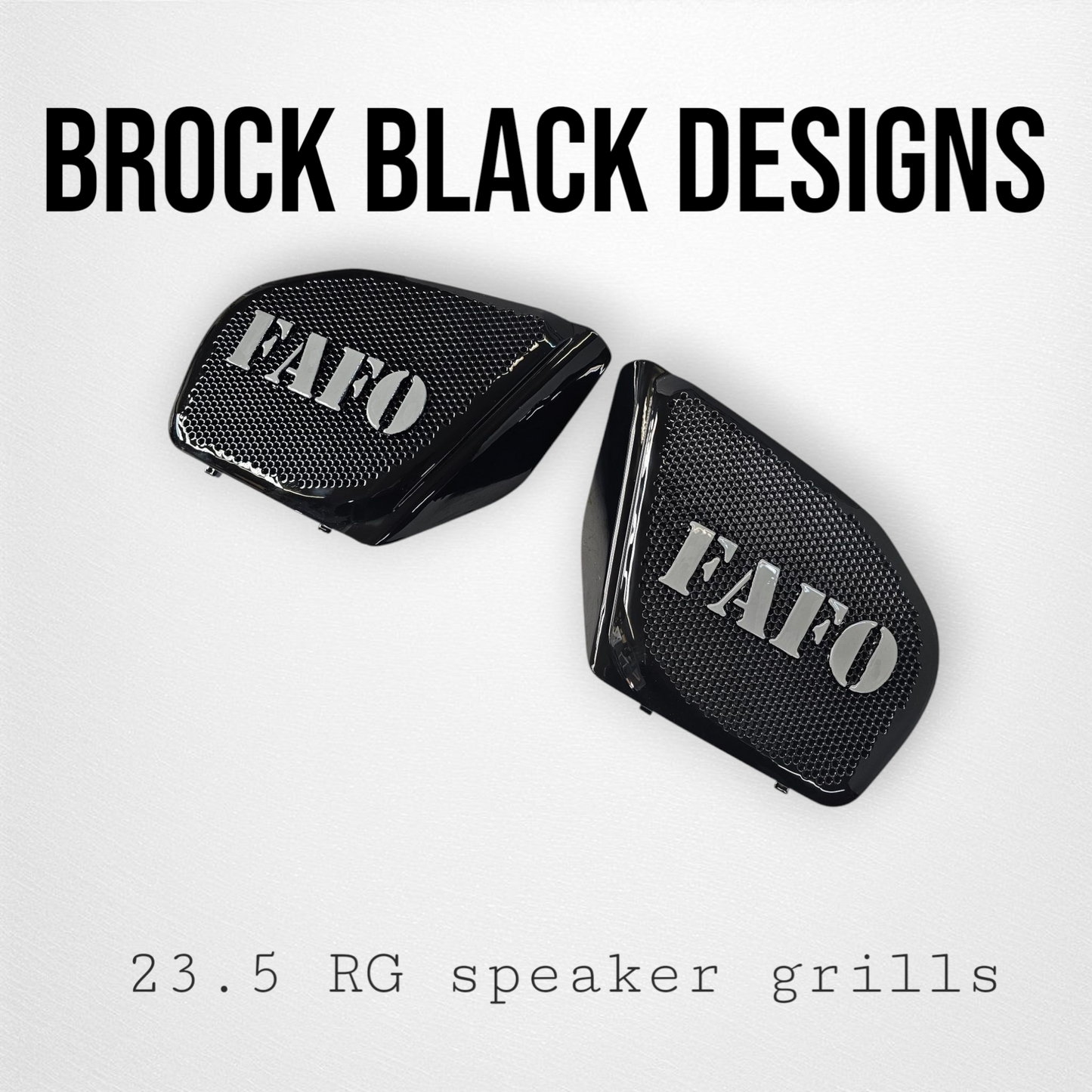 98 to 2024+ Road Glide 3D FAFO speakers grill covers set