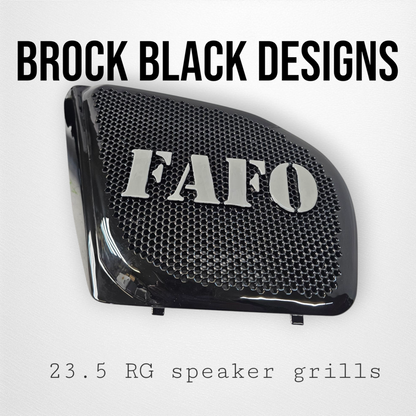 98 to 2024+ Road Glide 3D FAFO speakers grill covers set