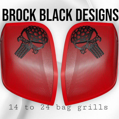 14-24 Harley Davidson bag lid Speaker Grill Cover webbed punisher