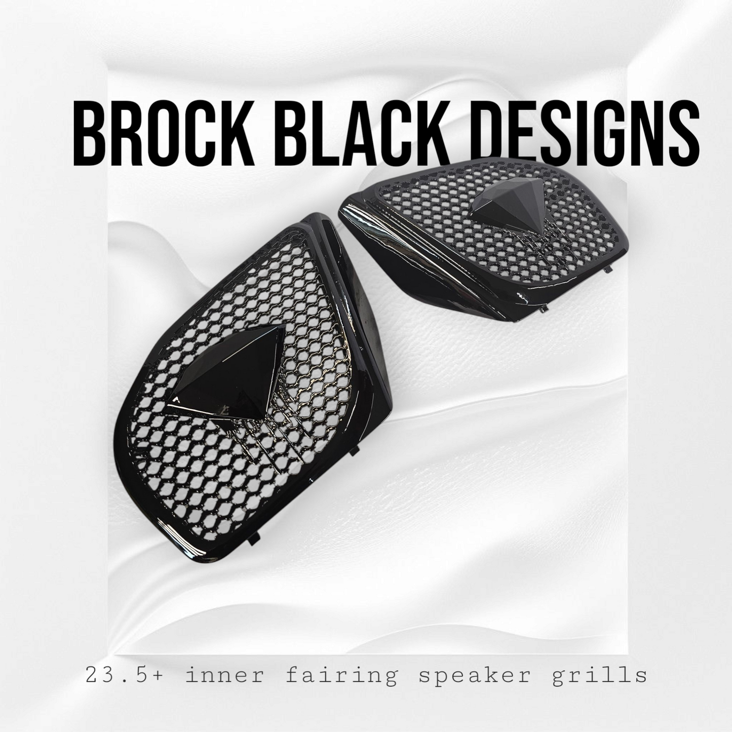 98 to 2024+ Road Glide 3D blood diamond speakers grill covers set