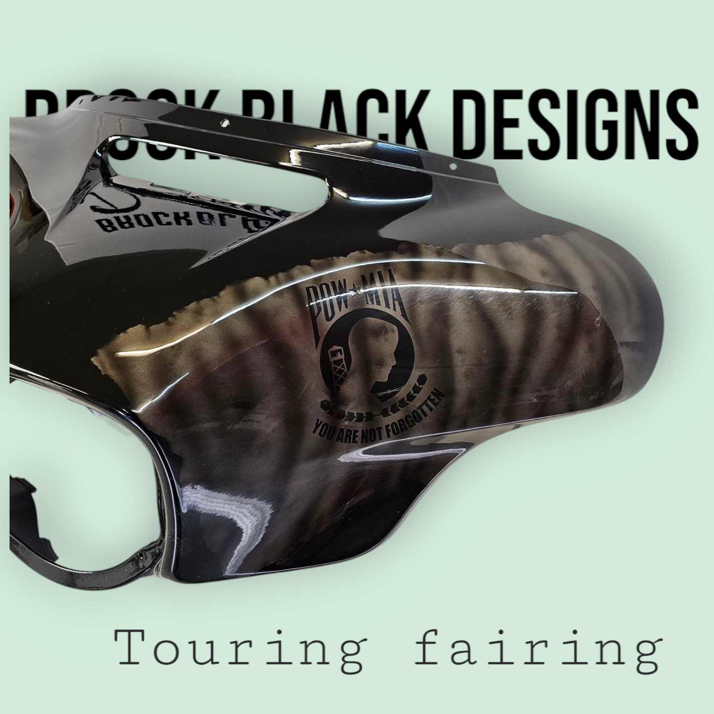Pow Mia and American Flag fairing batwing