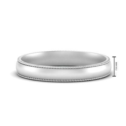 Rope Design Comfort Fit Mens Band