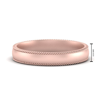 Rope Design Comfort Fit Mens Band