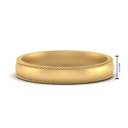Rope Design Comfort Fit Mens Band