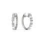 Round And Baguette Huggie Earrings