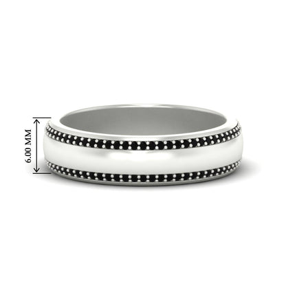 Beveled Edge Matte Eternity Mens Engagement Ring