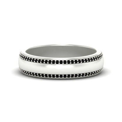 Beveled Edge Matte Eternity Mens Engagement Ring