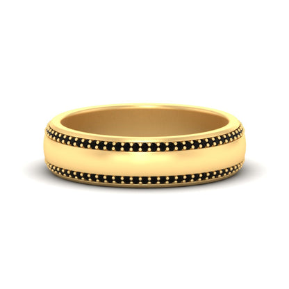 Beveled Edge Matte Eternity Mens Engagement Ring