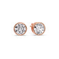 Bezel-Set Brilliant Round Diamond Solitaire Stud Earrings [IGI Certified]