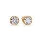 Bezel-Set Brilliant Round Diamond Solitaire Stud Earrings [IGI Certified]