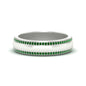 Beveled Edge Matte Eternity Mens Engagement Ring