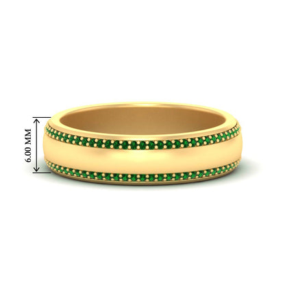 Beveled Edge Matte Eternity Mens Engagement Ring