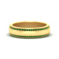 Beveled Edge Matte Eternity Mens Engagement Ring