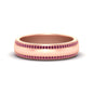 Beveled Edge Matte Eternity Mens Engagement Ring