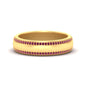 Beveled Edge Matte Eternity Mens Engagement Ring