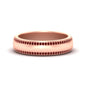 Beveled Edge Matte Eternity Mens Engagement Ring