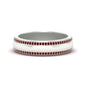Beveled Edge Matte Eternity Mens Engagement Ring