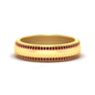 Beveled Edge Matte Eternity Mens Engagement Ring