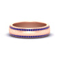 Beveled Edge Matte Eternity Mens Engagement Ring