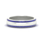 Beveled Edge Matte Eternity Mens Engagement Ring