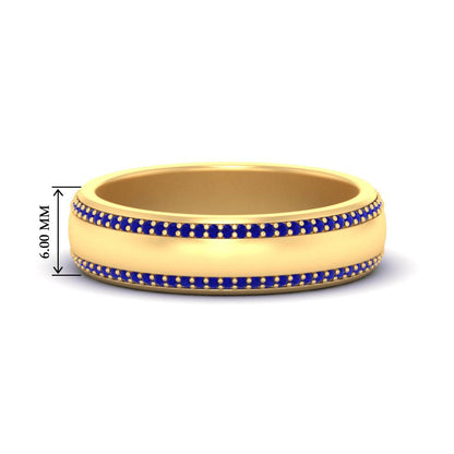 Beveled Edge Matte Eternity Mens Engagement Ring