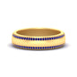 Beveled Edge Matte Eternity Mens Engagement Ring