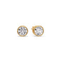 Bezel-Set Brilliant Round Diamond Solitaire Stud Earrings [IGI Certified]