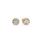 Bezel-Set Brilliant Round Diamond Solitaire Stud Earrings [IGI Certified]