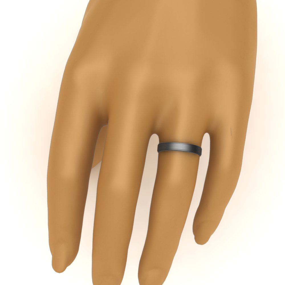 Simple Flat Wedding Band 4MM