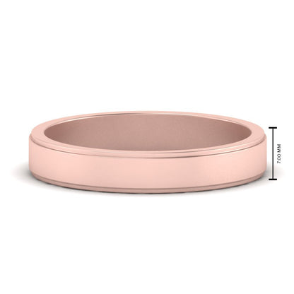 Simple Flat Wedding Band 4MM