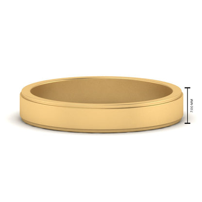 Simple Flat Wedding Band 4MM