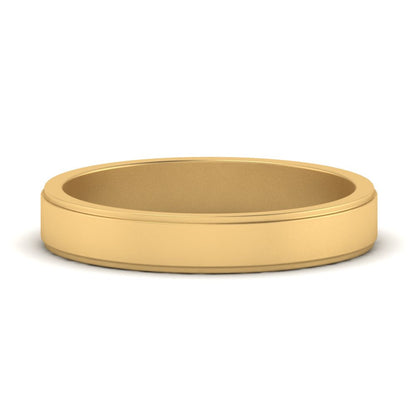 Simple Flat Wedding Band 4MM