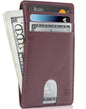 Genuine Leather Slim Card Holder – RFID Blocking, Thumb-Hole Access