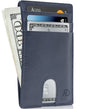 Genuine Leather Slim Card Holder – RFID Blocking, Thumb-Hole Access