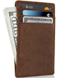 Genuine Leather Slim Card Holder – RFID Blocking, Minimalist