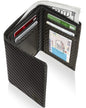 Genuine Leather Slim Trifold Wallet – ID Window, RFID Blocking