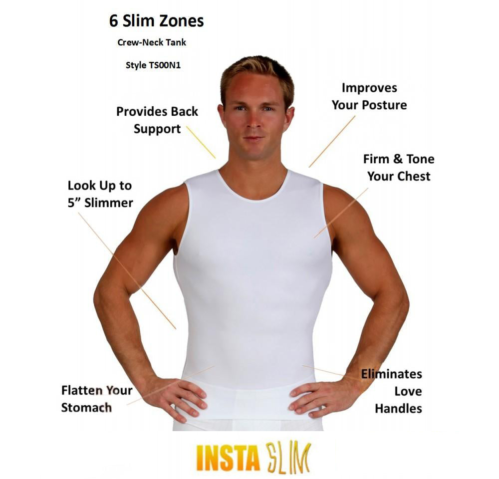 Insta Slim Compression Sleeveless Crew Neck Tank TS00N1