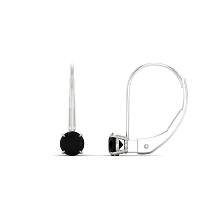 Small Round Diamond Studs Lever Back Earring