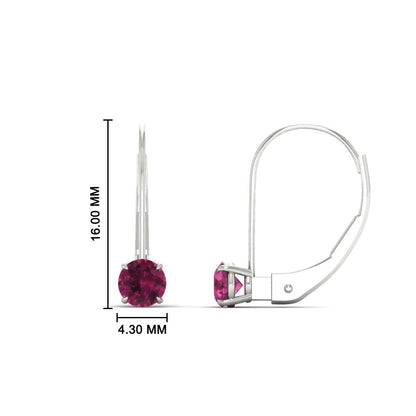 Small Round Diamond Studs Lever Back Earring