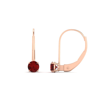 Small Round Diamond Studs Lever Back Earring