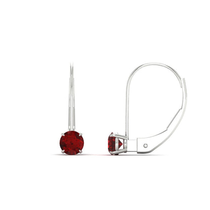 Small Round Diamond Studs Lever Back Earring
