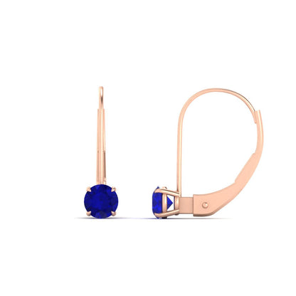 Small Round Diamond Studs Lever Back Earring