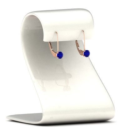Small Round Diamond Studs Lever Back Earring