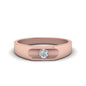 Half Bezel Solitaire Mens Diamond Ring