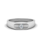 Half Bezel Solitaire Mens Diamond Ring