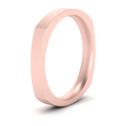 Square Comfort Fit Mens Wedding Band